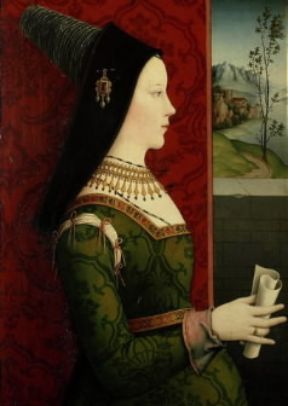 Maria di Borgogna in un ritratto dell'epoca (Vienna, Kunsthistorisches Museum).De Agostini Picture Library/G. Nimatallah