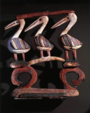 Africa. Parte superiore di una maschera con uccelli di arte Baga (Guinea).De Agostini Picture Library/G. Dagli Orti