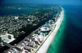 Florida. Veduta aerea di Miami Beach.De Agostini Picture Library/M. Bertinetti