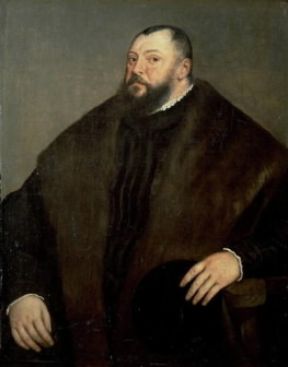Giovanni Federico , duca di Sassonia, in un dipinto di Tiziano Vecellio (Vienna, Kunsthistorisches Museum).De Agostini Picture Library / G. Nimatallah