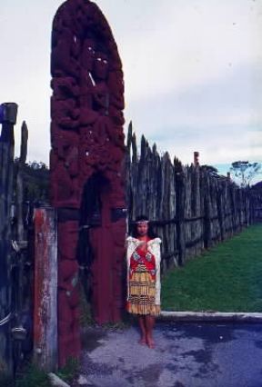 Maori. Una giovane donna con il costume tradizionale.De Agostini Picture Library/M. Leigheb
