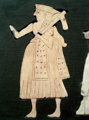 Mari. Particolare dello Stendardo di Mari del III millennio a. C. (Parigi, Louvre).De Agostini Picture Library/M. Carrieri