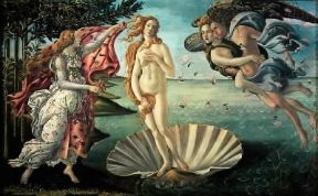 Sandro Botticelli . La nascita di Venere (Firenze, Galleria degli Uffizi).De Agostini Picture Library/ A. Dagli Orti
