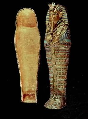 Sarcofago. Canopo che conteneva le viscere di Tutankhamon (Il Cairo, Museo Egizio).De Agostini Picture Library / G. Dagli Orti