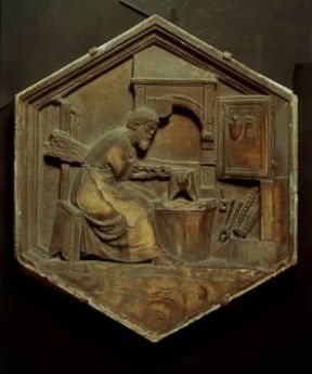 Andrea Pisano. L'arte del fabbro (Firenze, Museo dell'Opera del Duomo).De Agostini Picture Library/G: Nimatallah