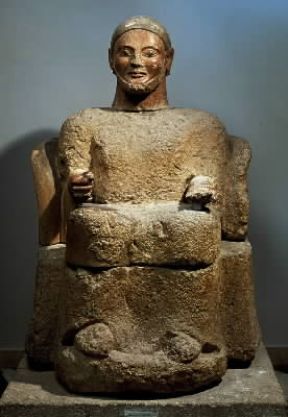 Etruschi. Canopo funerario prodotto a Chiusi (sec. VI a. C.; Palermo, Museo Archeologico).De Agostini Picture Library/G. Dagli Orti