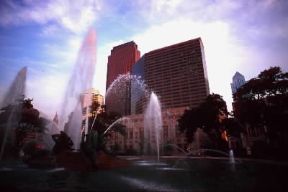Filadelfia. La fontana del Logan Circle.De Agostini Picture Library/G. Mermet