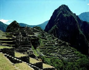 Inca . Veduta del quartiere delle prigioni nella cittÃ  di Machu Picchu.De Agostini Picture Library/G. Dagli Orti