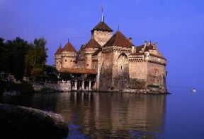 Svizzera. Il castello di Chillon presso Montreux, nel Cantone di Vaud.De Agostini Picture Library/M. Nascimento
