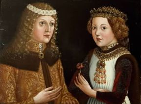 Ladislao in un ritratto con la moglie Maddalena di Valois (Vienna, Kunsthistorisches Museum).De Agostini Picture Library/G. Nimatallah