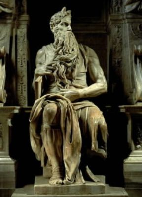 Michelangelo Buonarroti. MosÃ¨, figura mediana del monumento funebre a Giulio II (Roma, S. Pietro in Vincoli).De Agostini Picture Library