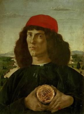 Ritratto. Ritratto di un uomo con la medaglia di Botticelli (Firenze, Uffizi).De Agostini Picture Library/G. Nimatallah