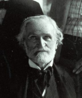 Giuseppe Verdi in una fotografia dell'epoca. I Quattro pezzi sacri (1886-97) segnarono l'addio del compositore al teatro.De Agostini Picture Library/G. Cigolini