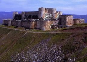 Siria . L'imponente castello fortificato noto come Krak dei Cavalieri.De Agostini Picture Library/C. Sappa