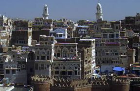 Yemen. Veduta di San'a, capitale del Paese.De Agostini Picture Library/L. Romano