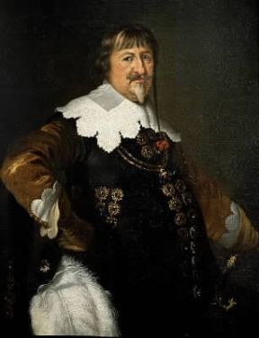 Cristiano IV in un ritratto di K. van Mander (Copenaghen, Rosenborg Slot).De Agostini Picture Library / A. Dagli Orti