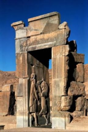 Persepoli. Porta di accesso alla sala delle Cento Colonne.De Agostini Picture Library/N. Cirani