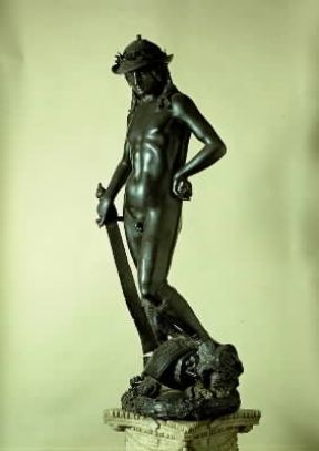 Rinascimento. Il David bronzeo di Donatello (Firenze, Museo Nazionale del Bargello).De Agostini Picture Library/G. Nimatallah