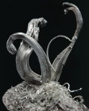 Argento. Filamenti di argento nativo.De Agostini Picture Library/A. Rizzi