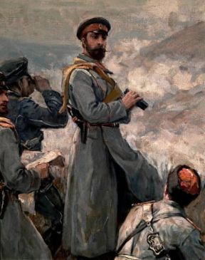 Guerre balcaniche. Alessandro I durante la battaglia di Dragoman.De Agostini Picture Library / A. De Gregorio
