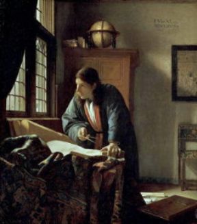 Jan Vermeer. Il geografo (Francoforte sul Meno, StÃ¤delsches Kunstinstitut).Francoforte sul Meno, StÃ¤delsches Kunstinstitut