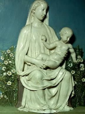 Rinascimento. Madonna del Roseto di Luca della Robbia (Firenze, Museo Nazionale del Bargello).De Agostini Picture Library/G. Nimatallah