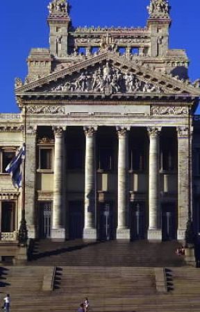 Uruguay. La facciata del Parlamento a Montevideo.De Agostini Picture Library/S. Gutierrez