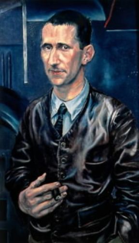 Bertolt Brecht. Lo scrittore e drammaturgo tedesco in un ritratto di R. Schlichter (Monaco, StÃ¤dtische Galerie).De Agostini Picture Library/G. Dagli Orti