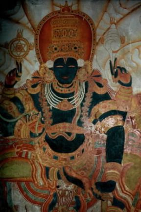Asia. Pittura murale tipica espressione della cultura indiana.De Agostini Picture Library