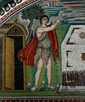 Bizantino. Particolare di mosaico nella basilica di S. Vitale a Ravenna.De Agostini Picture Library/A. Dagli Orti