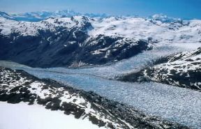 Alaska. Veduta del ghiacciaio nel Glacier Bay National Monument.De Agostini Picture Library/M. Bertinetti