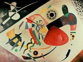 Astrattismo. La macchia rossa di V. Kandinskij (1921; Monaco, StÃ¤dtische Galerie im Lenbachhaus).De Agostini Picture Library