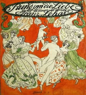 Danza . Danzatori di valzer in un disegno a china colorato (Vienna, Museen der Stadt). De Agostini Picture Library/A. Dagli Orti