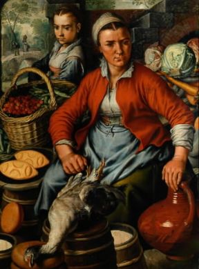 Joachim Beuckelaer . Venditrice ambulante (Vienna, Kunsthistorisches Museum).De Agostini Picture Library/ G. Nimatallah