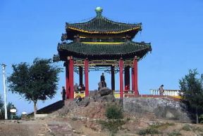 Pagoda . Una pagoda nella regione nord-occidentale della Cina.Thierry Ledoux
