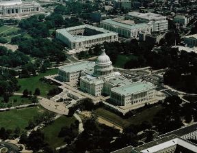 Washington. Veduta aerea del Campidoglio.De Agostini Picture Library/Pubbli Aer Foto