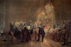 Adolph von Menzel. Concerto per flauto di Federico II di Prussia (Berlino, Archivio fur Kunst und Geschichte).Berlino, Archivio fur Kunst und Geschichte