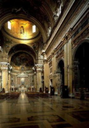 Iacopo Barozzi detto il Vignola. L'interno della chiesa del GesÃ¹ a Roma.De Agostini Picture Library/G. Nimatallah