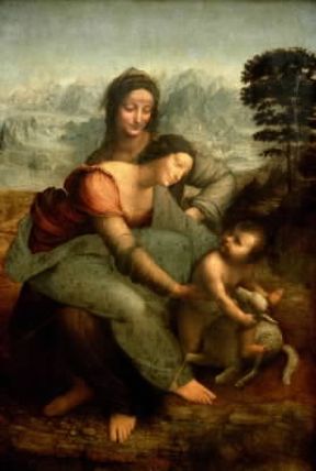 Leonardo da Vinci. Sant'Anna, la Vergine e il Bambino (Parigi, Louvre).De Agostini Picture Library/G. Dagli Orti