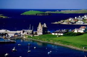 Isole Shetland . Scorcio del porto di Scalloway, nell'isola di Mainland.De Agostini Picture Library/G. Wright