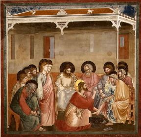 Affresco. La lavanda dei piedi di Giotto (Padova, Cappella degli Scrovegni).De Agostini Picture Library/A. Dagli Orti