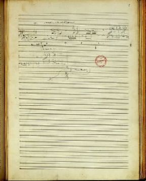Claude Achille Debussy . Ultima pagina del Preludio nÂ° 1 del II libro dei PrÃ©ludes per pianoforte (1910-13).De Agostini Picture Library