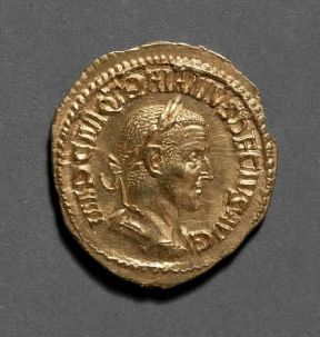 Decio effigiato su una moneta aurea romana.De Agostini Picture Library/G. Dagli Orti