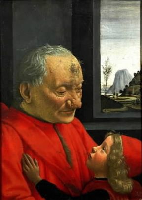 Domenico Bigordi, detto il Ghirlandaio. Vecchio e nipote (Parigi, Louvre).De Agostini Picture Library/G. Dagli Orti