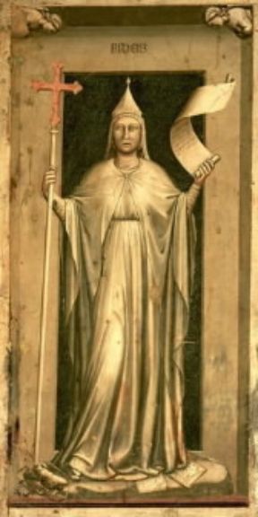 Giotto. Affreschi che adornano lo zoccolo della Cappella degli Scrovegni: La fede..De Agostini Picture Library / A. Dagli Orti