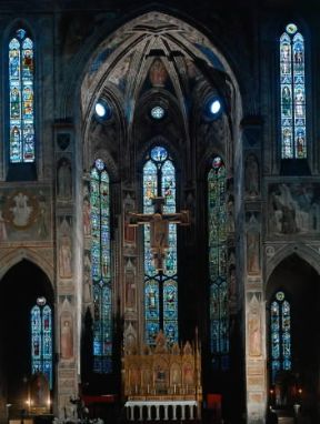 Ancona. L'ancona gotica nell'abside della chiesa di S. Croce a Firenze.De Agostini Picture Library/G. Nimatallah