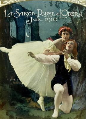 Ballets Rousses. Un'illustrazione con la Karsavina e Nijinskij.De Agostini Picture Library / G. Dagli Orti