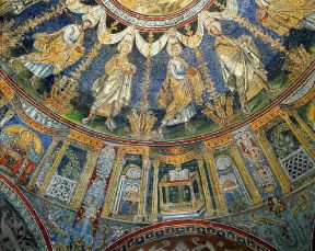 Ravenna. Particolare dei mosaici all'interno del battistero Neoniano.De Agostini Picture Library/A. De Gregorio