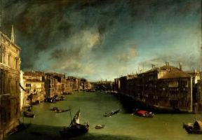 Paesaggio . Veduta del Canal Grande da Ca' Foscari del Canaletto (Venezia, Museo di Ca' Rezzonico).De Agostini Picture Library/A. Dagli Orti
