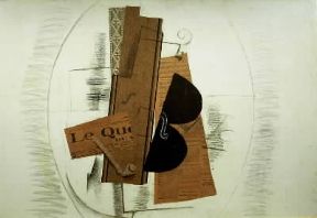 Collage. Violon et pipe di G. Bracque (1913; Parigi, MusÃ©e National d'Art Moderne).De Agostini Picture Library / G. Dagli Orti